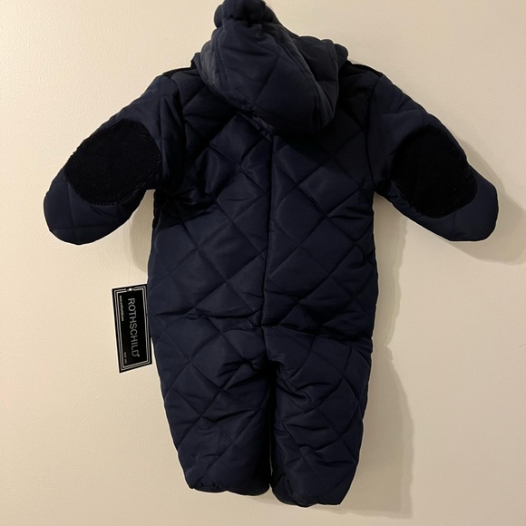 Rothschild Navy Quilted Baby Snowsuit - Picture 2 of 3